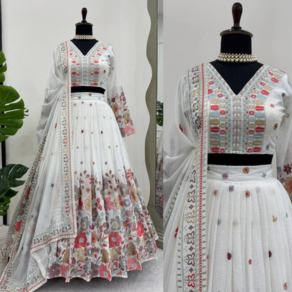Sagnika pure Foux Georgette lehenga choli set