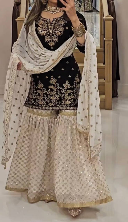 Nazakat Sharara  Delicate and graceful designs.