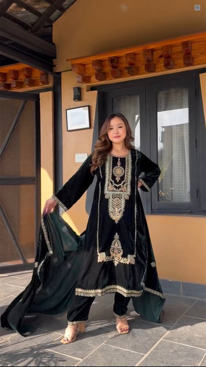 Amaira Velvet Elegance Suit Set