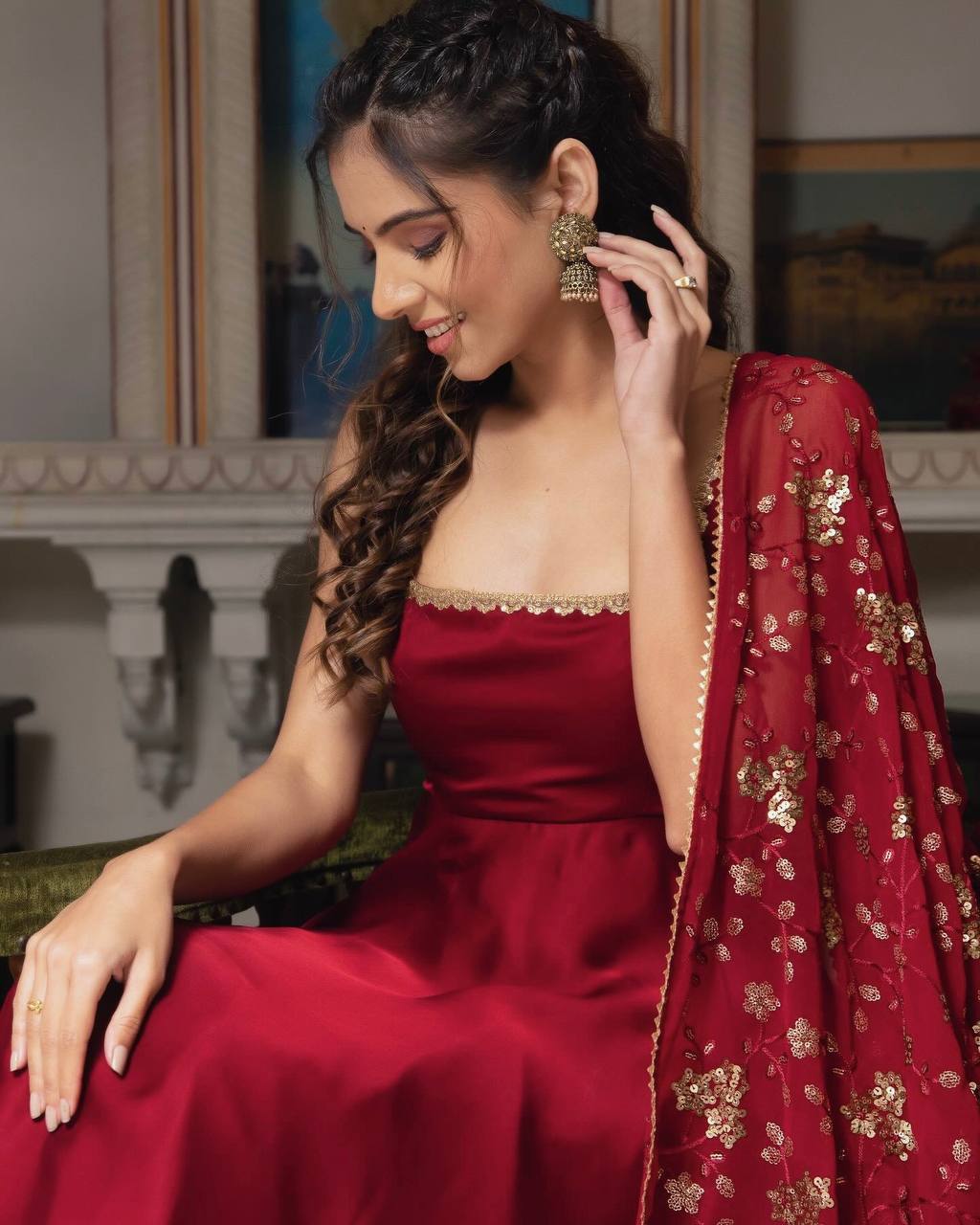 Misha Georgette Designer Party Wear Anarkali Gown