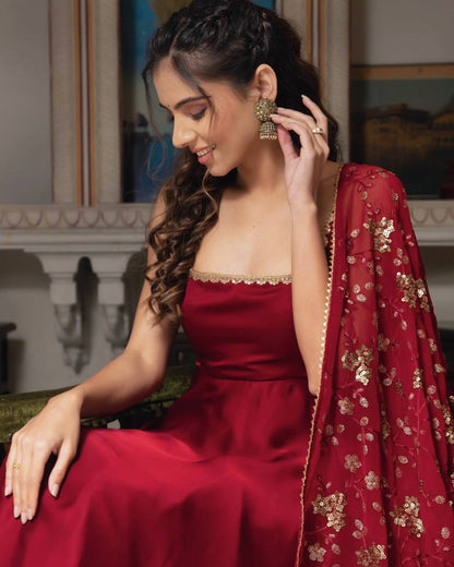 Misha Georgette Designer Party Wear Anarkali Gown