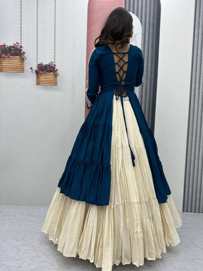 Prisha Real Mirror Work Gamathi Navratri Lehenga