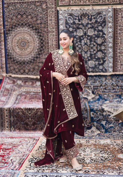 Reeva Royal Premium Velvet Suit Set