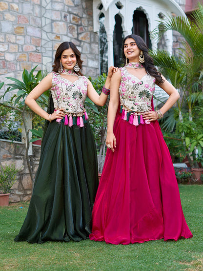 Saanvi Crafted For Beautiful Floral Lehenga