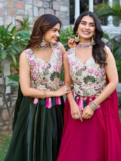 Saanvi Crafted For Beautiful Floral Lehenga