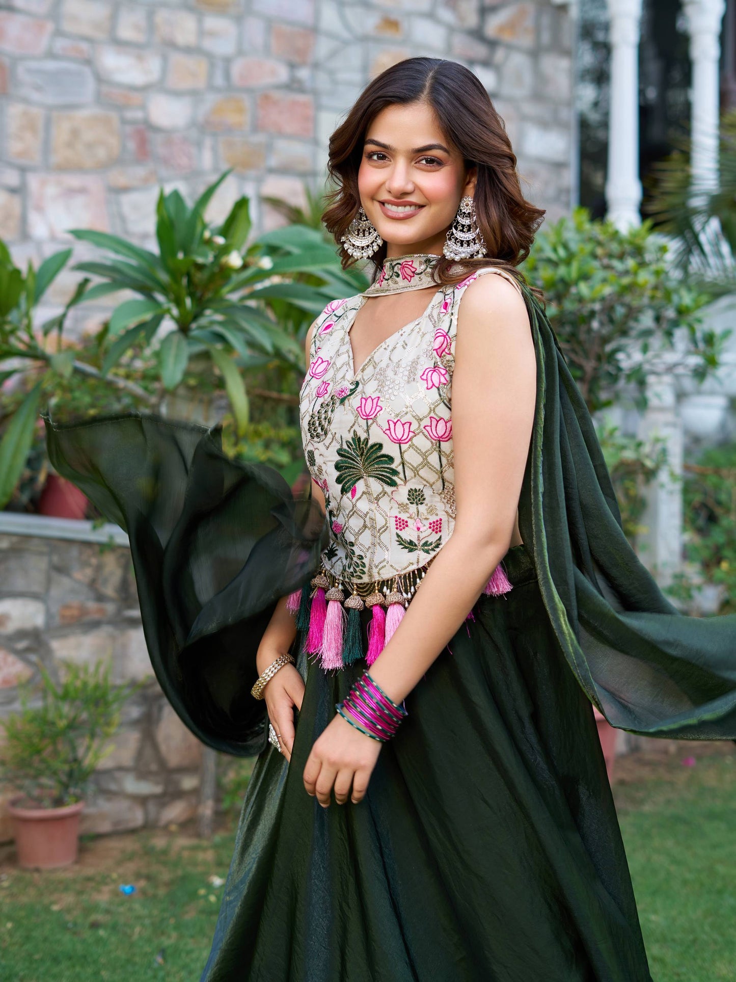 Saanvi Crafted For Beautiful Floral Lehenga