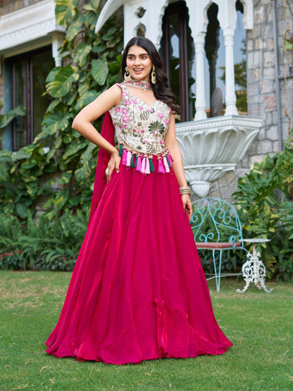 Saanvi Crafted For Beautiful Floral Lehenga