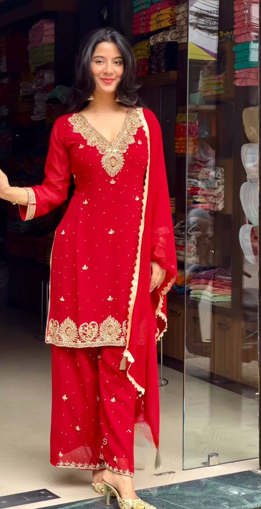 Diva Rivet Moti Work Party Wear Sharara