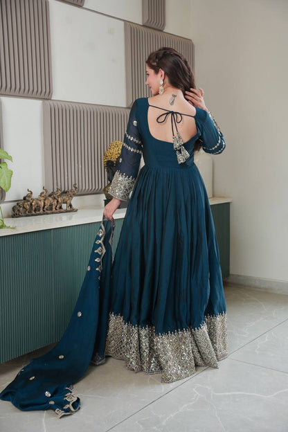 Zara’s Noha Crush Silk Designer Gown