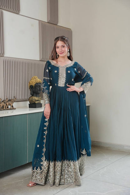 Zara’s Noha Crush Silk Designer Gown