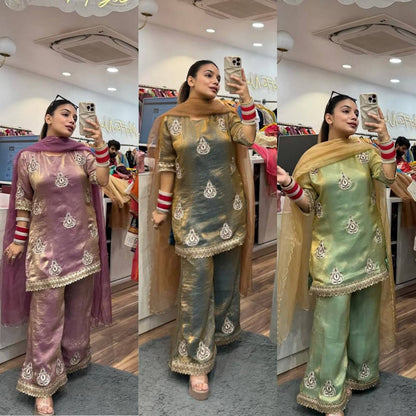 Hiva Golden Touch Designer Partywear Suit Set