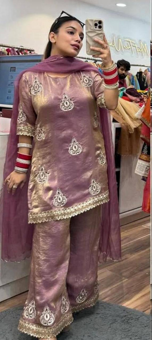 Hiva Golden Touch Designer Partywear Suit Set