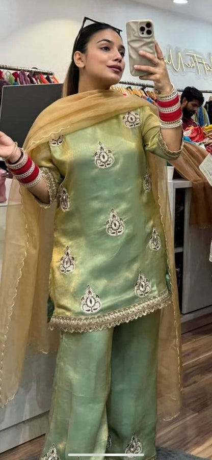 Hiva Golden Touch Designer Partywear Suit Set