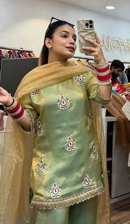 Hiva Golden Touch Designer Partywear Suit Set