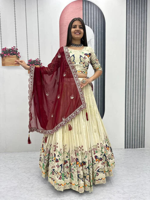 Butterfly Elegant Heavy Thread Lehenga Choli