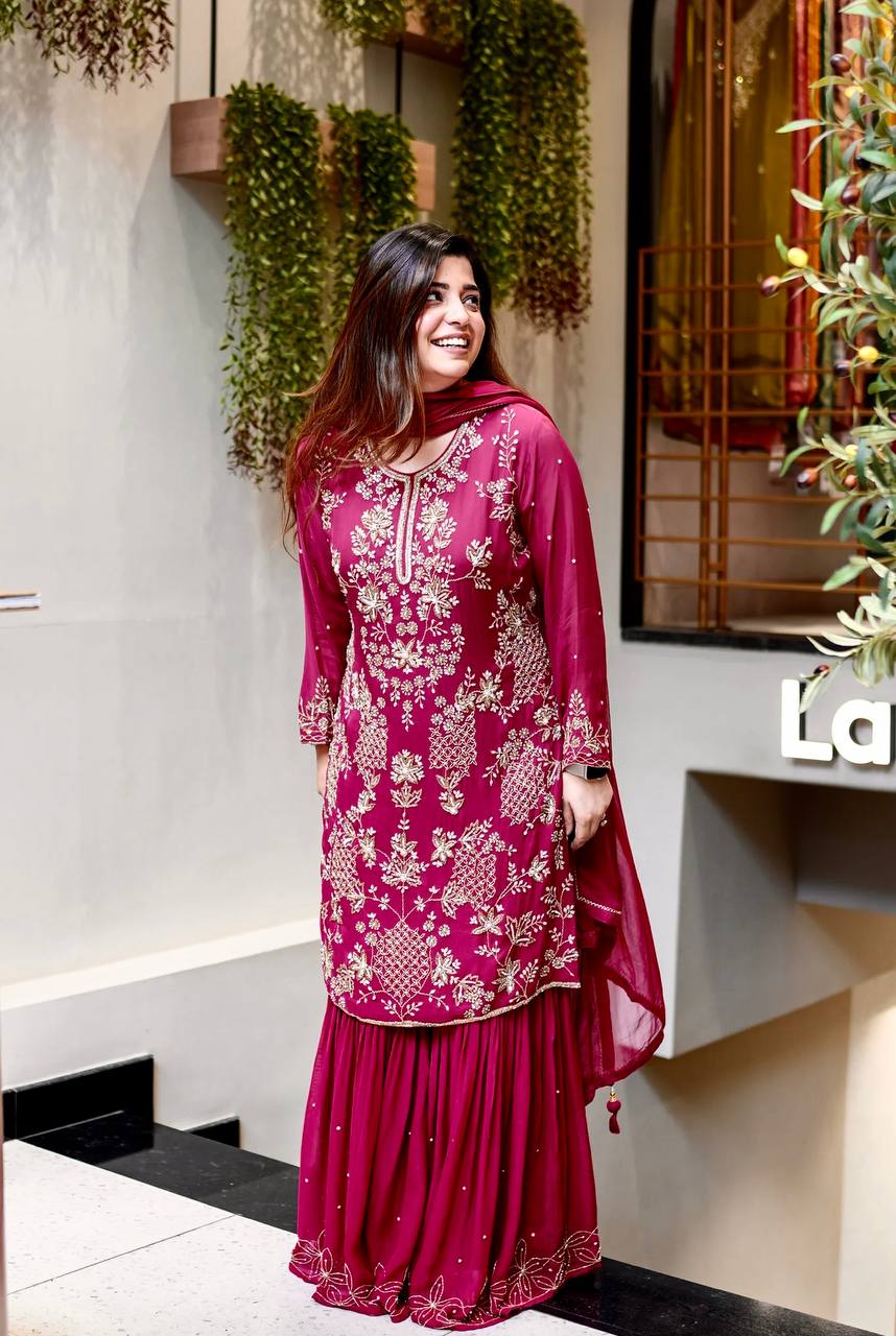Ruby Grace In Designer Party Wear Sharara