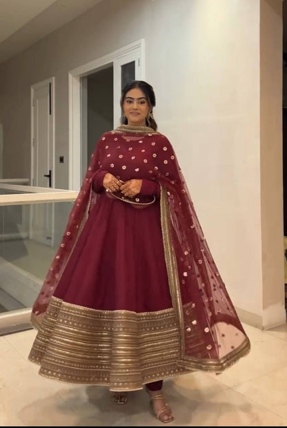 Avika Roman silk Anarkali  Suit