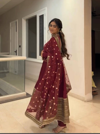 Avika Roman silk Anarkali  Suit