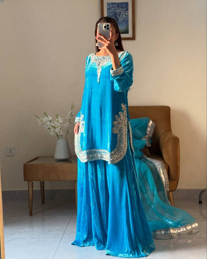 Jenny Designer Fancy Viscose Velvet Suit