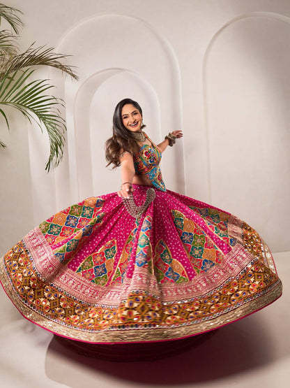 Aashi Garba Glamour Vibrant Festive Fusion Lehenga