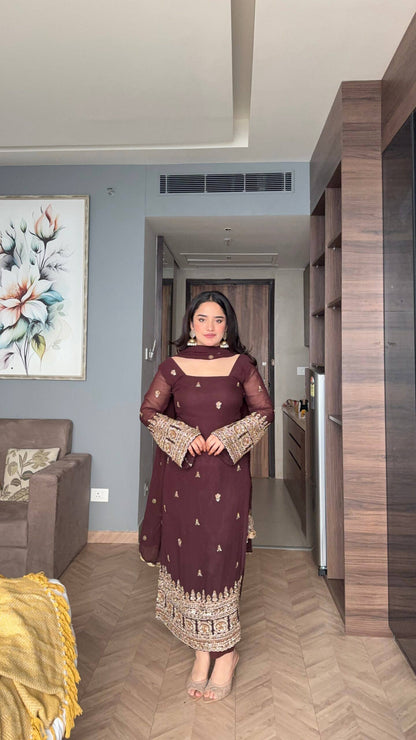 Dazy Georgette Ethnic Classic Suit