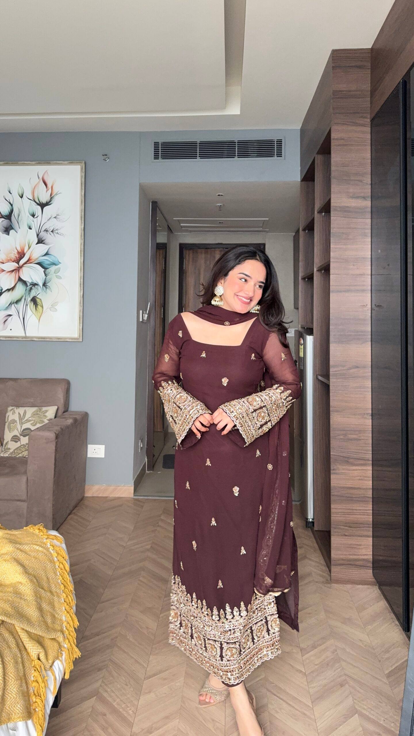 Dazy Georgette Ethnic Classic Suit