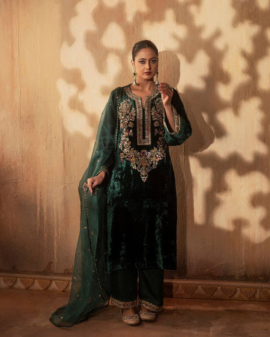 Adhira Heavy Viscous Velvet Pakistani Suit