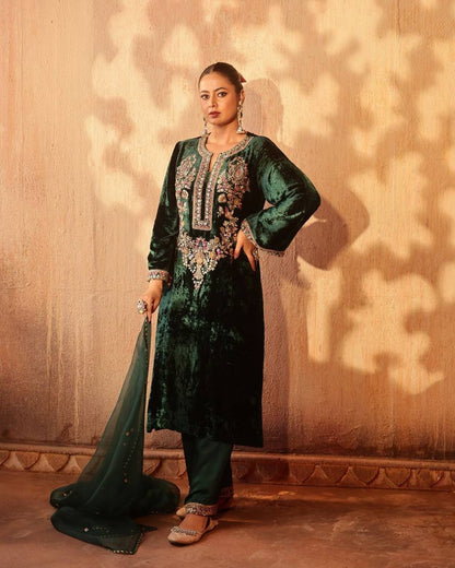 Adhira Heavy Viscous Velvet Pakistani Suit