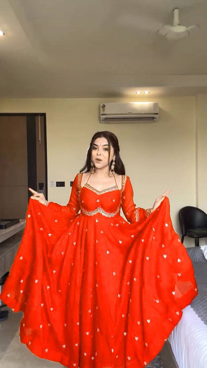 Neha Eternal Glow Red Suit Set