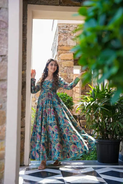 Nidhi Digital Printed Anarkali Suit Set